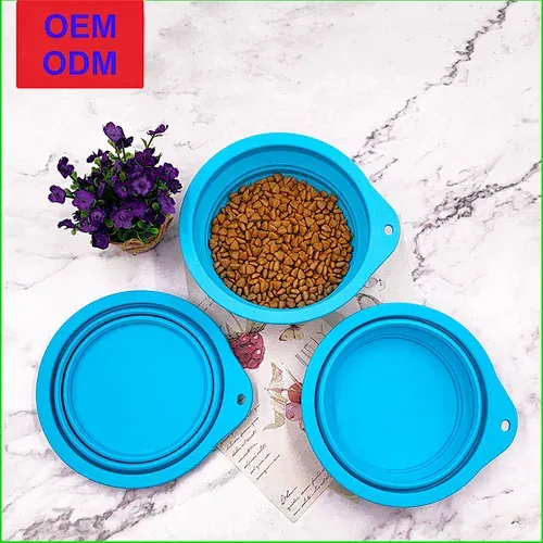 customized collapsible silicone pet bowl